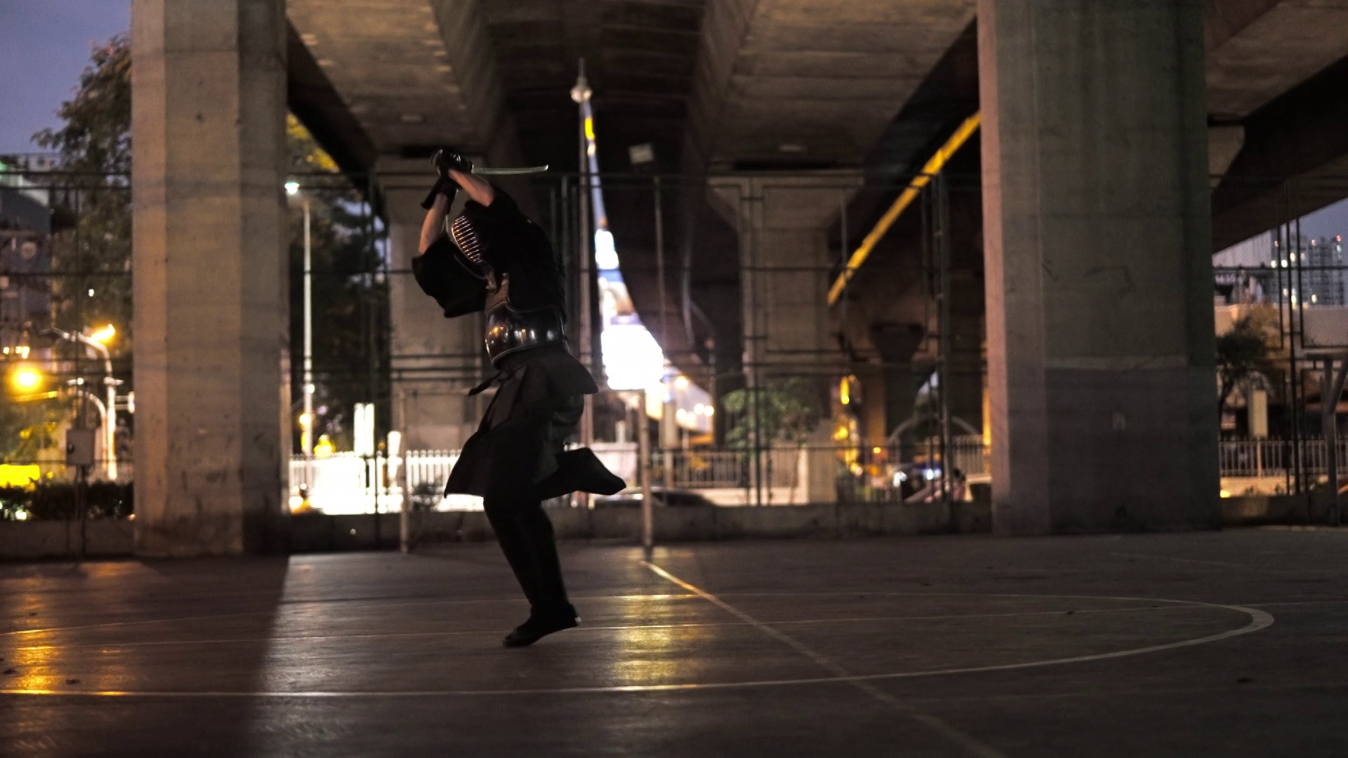 Kendo Artist Practicing Sword Form